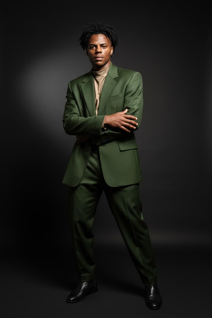 Editorial Portrait: Confident Model, Dramatic Lighting